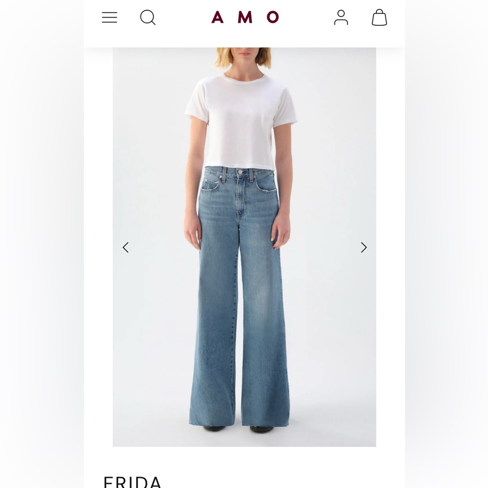AMO Frida Light Blue wide Leg Jeans size 24